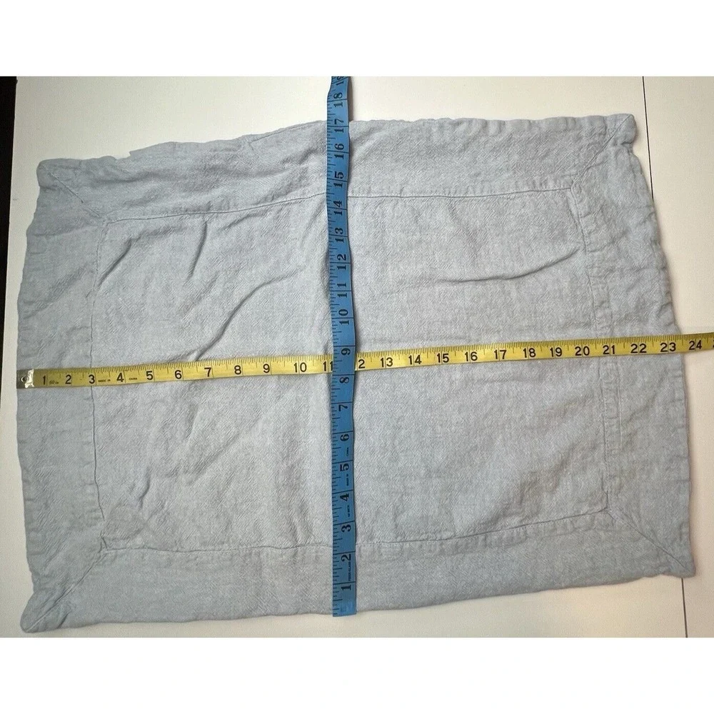 Pottery Barn Light Blue Chambray Lightly Textured Standard Sham 23x17